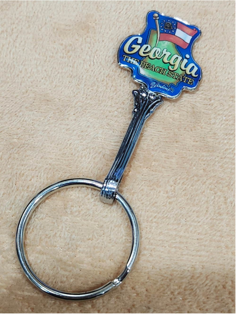 Georgia The Peach State Souvenir Keychain